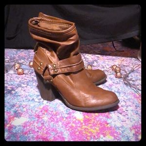 Brash: Brown Heeled Boots